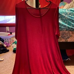 Jessie & J T-shirt Dress maroon/red 2X